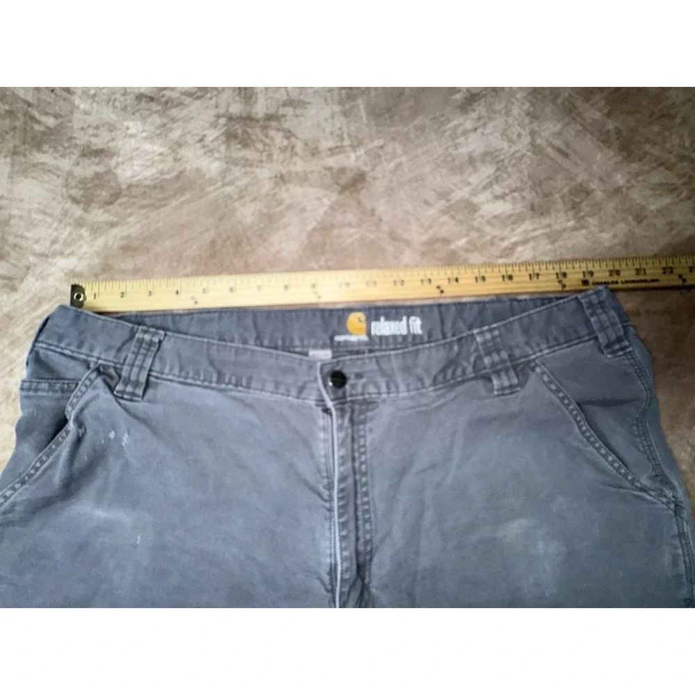 Carhartt Relaxed Straight Rigby Dungaree Pants Men's *42 X 29 Gravel Gray